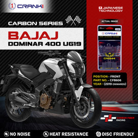 Carbon Brake Pads For Bajaj Dominar 400 UG19 (2019 Onwards) - Front - CFB606 - 1 Set - CRANK1