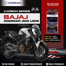 Load image into Gallery viewer, Carbon Brake Pads For Bajaj Dominar 400 UG19 (2019 Onwards) - Rear - CFB312 - 1 Set - CRANK1