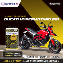 Load image into Gallery viewer, Ceramic Brake Pad For Ducati Hypermotard 821 - Rear - CRM469 - 1 Set - CRANK1