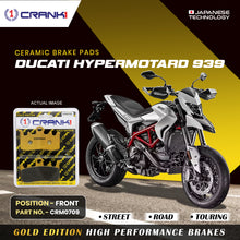 Load image into Gallery viewer, Ceramic Brake Pad For Ducati Hypermotard 939 - Front - CRM0709 - 2 Sets - CRANK1