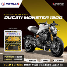 Load image into Gallery viewer, Ceramic Brake Pad For Ducati Monster 1200 - Front - CRM1309 - 2 Sets - CRANK1