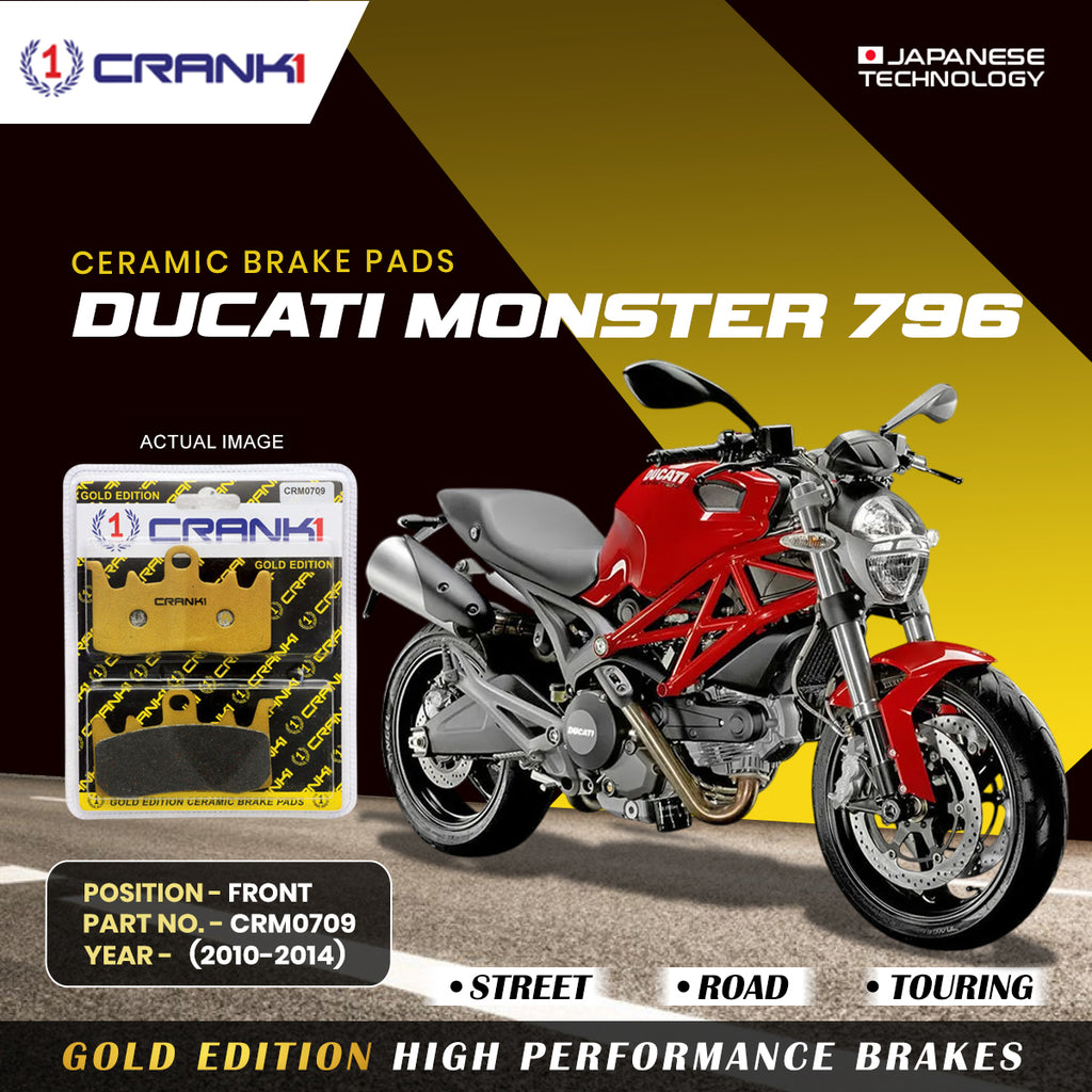 Ceramic Brake Pad For Ducati Monster 796 (2010-2014) - Front - CRM0709 - 2 Sets - CRANK1