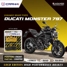 Load image into Gallery viewer, Ceramic Brake Pad For Ducati Monster 797 - Front - CRM0709 - 2 Sets - CRANK1