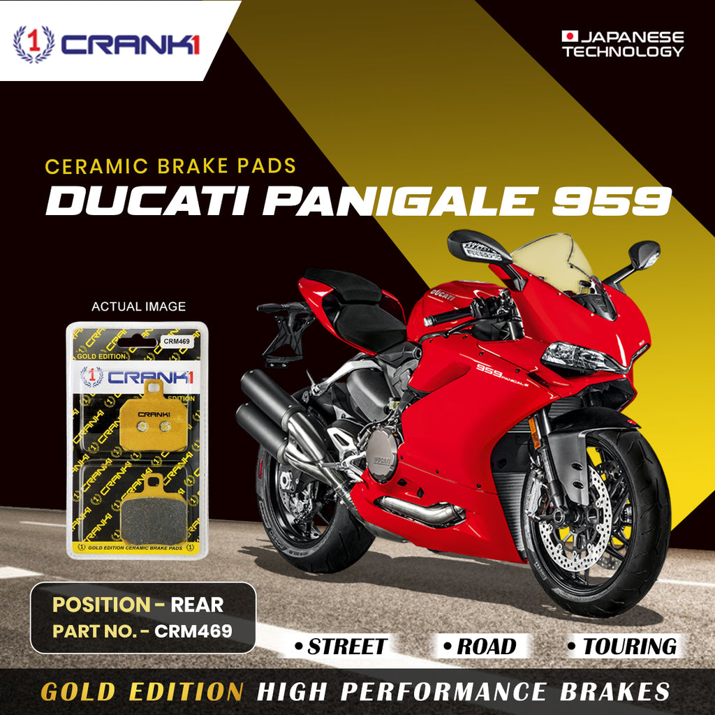 Ceramic Brake Pad For Ducati Panigale 959 - Rear - CRM469 - 1 Set - CRANK1