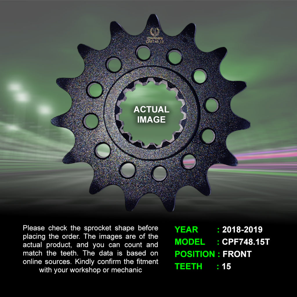 Sprocket For Ducati Panigale V4 (2018-2019) - Front - CPF748.15T - CRANK1