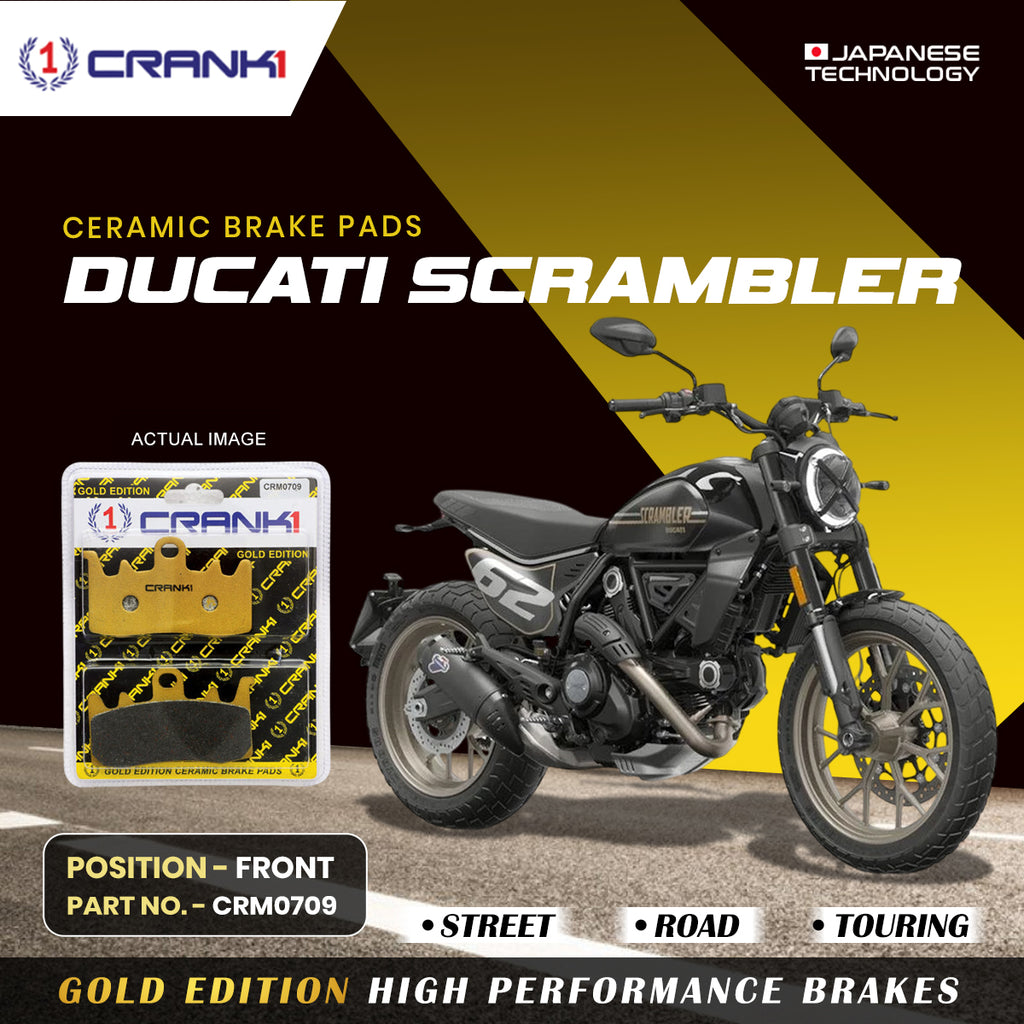 Ceramic Brake Pad For Ducati Scrambler - Front - CRM0709 - 2 Sets - CRANK1