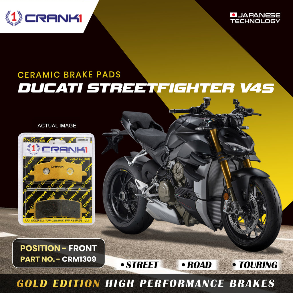 Ceramic Brake Pad For Ducati Streetfighter V4S - Front - CRM1309 - 2 Sets - CRANK1