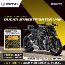 Load image into Gallery viewer, Ceramic Brake Pad For Ducati Streetfighter V4S - Front - CRM1309 - 2 Sets - CRANK1