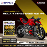 Ceramic Brake Pad For Ducati Streetfighter V4 - Front - CRM1309 - 2 Sets - CRANK1
