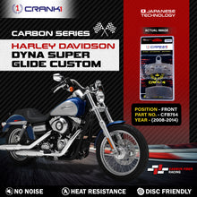 Load image into Gallery viewer, Carbon Brake Pads For Harley Davidson Dyna Super Glide Custom (2008-2014) - Front - CFB754 - 1 Set - CRANK1