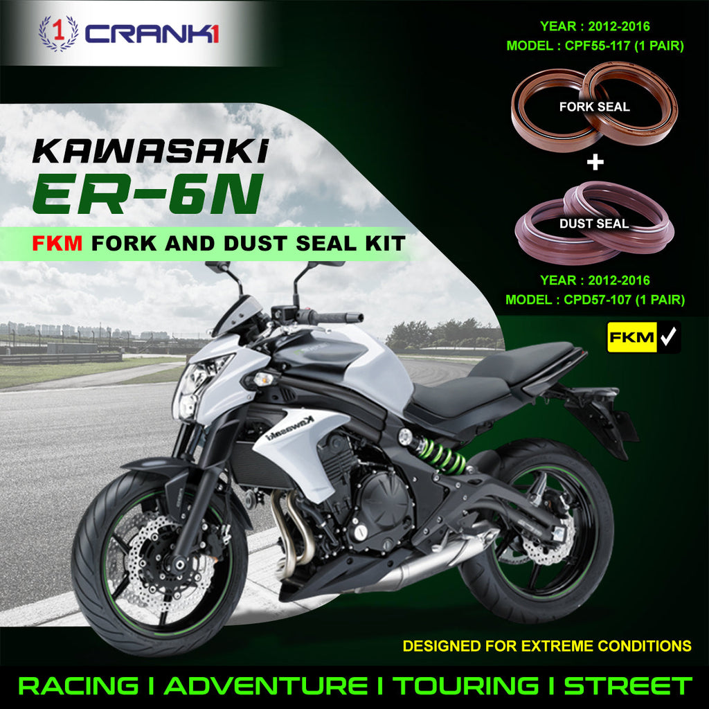 Fork And Dust Seals Kit For Kawasaki ER-6n (2012-2016) - CRANK1