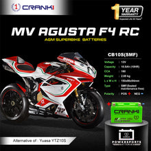 Load image into Gallery viewer, Battery For MV Agusta F4 RC - CB10S - Factory Activated - CRANK1