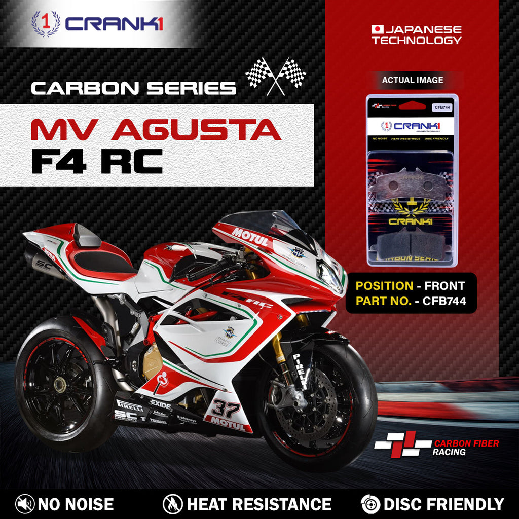 Carbon Brake Pads For MV Agusta F4 RC - Front - CFB744 - 2 Sets - CRANK1