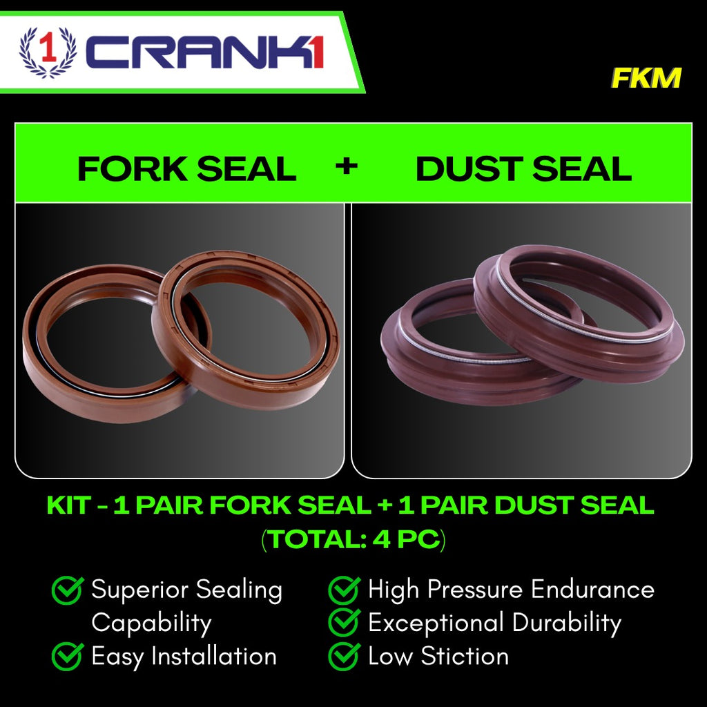 Fork And Dust Seals Kit For Kawasaki Z900 (2017-2021) - CRANK1