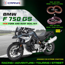 Load image into Gallery viewer, Fork And Dust Seals Kit For BMW F 750 GS (2017-2024) - CRANK1