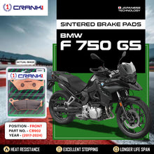 Load image into Gallery viewer, Sintered Brake Pads For BMW F 750 GS (2017-2024) - Front - CB902 - 2 Sets  - CRANK1