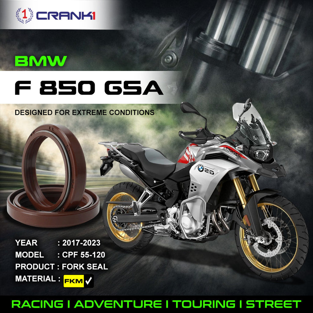 Fork Oil Seals Pair For BMW F 850 GSA (2017-2023) - CPF55-120 - CRANK1