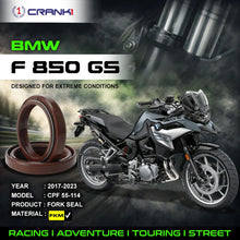 Load image into Gallery viewer, Fork Oil Seals Pair For BMW F 850 GS (2017-2023) - CPF55-114 - CRANK1