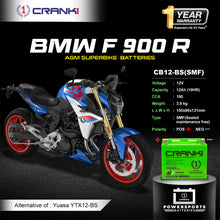 Load image into Gallery viewer, Battery For BMW F 900 R (2020-2025) - CB12-BS - Factory Activated - CRANK1