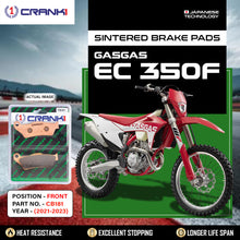 Load image into Gallery viewer, Sintered Brake Pads For GASGAS EC 350F (2021-2023) - Front - CB181 - 1 Set - CRANK1