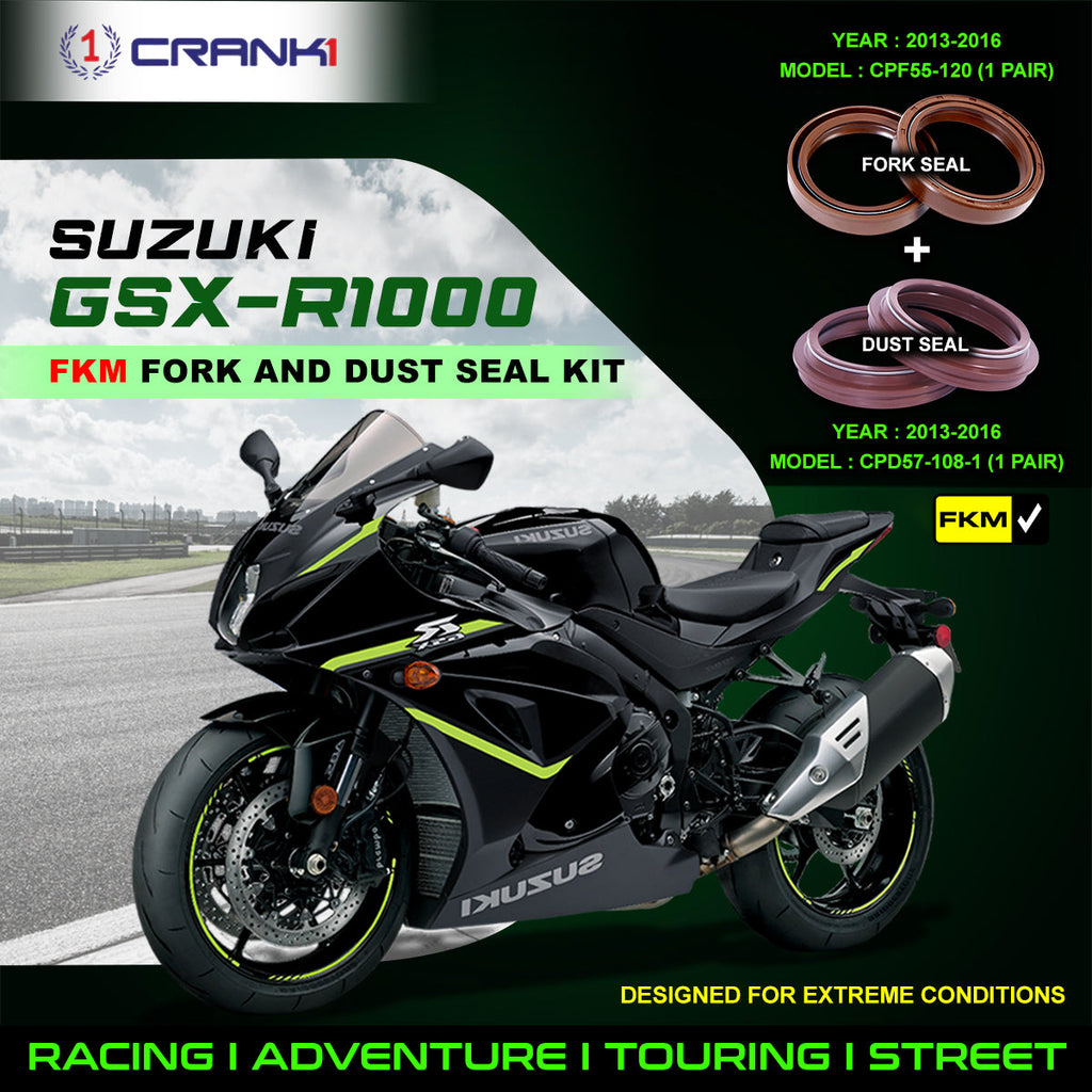 Fork And Dust Seals Kit For Suzuki GSX-R1000 (2013-2016) - CRANK1