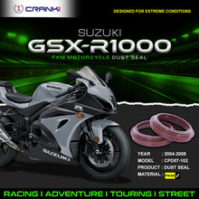 Load image into Gallery viewer, Fork Dust Seals Pair For Suzuki GSX-R1000 (2004-2008) - CPD57-102 - CRANK1