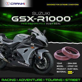 Fork Dust Seals Pair For Suzuki GSX-R1000 (2004-2008) - CPD57-102 - CRANK1