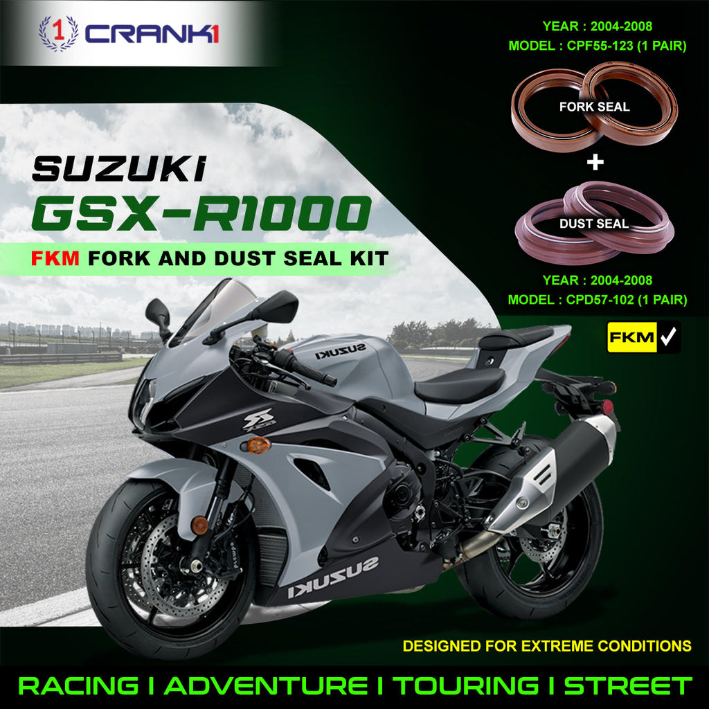 Fork And Dust Seals Kit For Suzuki GSX-R1000 (2004-2008) - CRANK1