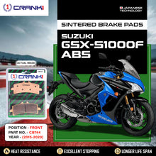 Load image into Gallery viewer, Sintered Brake Pads For Suzuki GSX-S1000F ABS (2015-2020) - Front - CB744 - 2 Sets - CRANK1