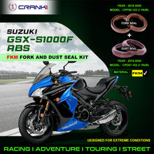 Load image into Gallery viewer, Fork And Dust Seals Kit For Suzuki GSX-S1000F ABS (2015-2020) - CRANK1