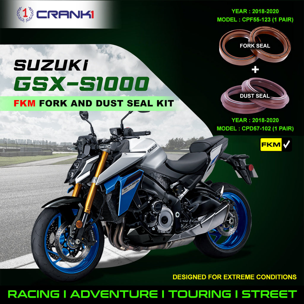 Fork And Dust Seals Kit For Suzuki GSX-S1000 (2018-2020) - CRANK1