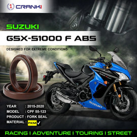 Fork Oil Seals Pair For Suzuki GSX-S1000F ABS (2015-2020) - CPF55-123 - CRANK1