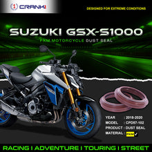 Load image into Gallery viewer, Fork Dust Seals Pair For Suzuki GSX-S1000 (2018-2020) - CPD57-102 - CRANK1