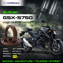 Load image into Gallery viewer, Fork Oil Seals Pair For Suzuki GSX-S750 (2017 Onwards) - CPF55-117 - CRANK1