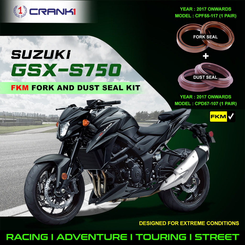 Fork And Dust Seals Kit For Suzuki GSX-S750 (2017 Onwards) - CRANK1