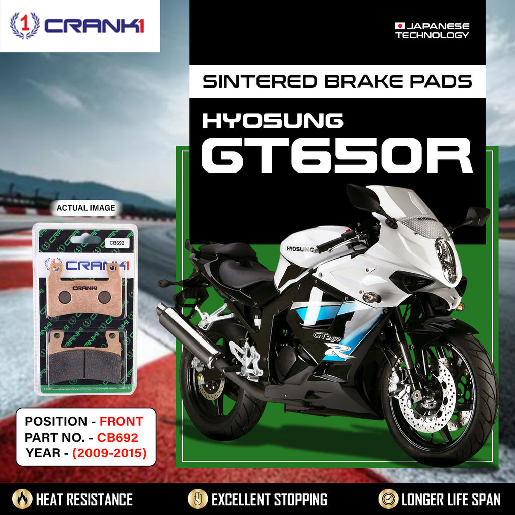 Sintered Brake Pads For Hyosung GT650R (2009-2015) - Front - CB692 - 2 Sets - CRANK1