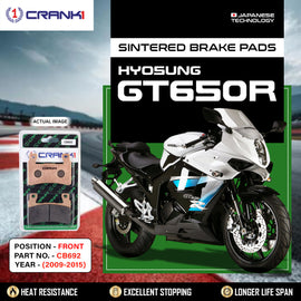 Sintered Brake Pads For Hyosung GT650R (2009-2015) - Front - CB692 - 2 Sets - CRANK1
