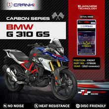 Load image into Gallery viewer, Carbon Brake Pads For BMW G 310 GS (2021 Onwards) - Front - CFB606 - 1 Set - CRANK1