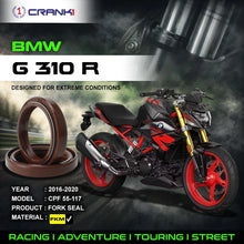 Load image into Gallery viewer, Fork Oil Seals Pair For BMW G 310 R (2016-2020) - CPF55-117 - CRANK1