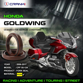 Fork Oil Seals Pair For Honda Goldwing (2006-2017) - CPF55-124 - CRANK1