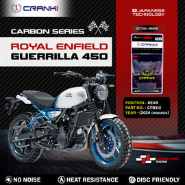 Carbon Brake Pads For Royal Enfield Guerrilla 450 (2024 Onwards) - Rear - CFB312 - 1 Set - CRANK1