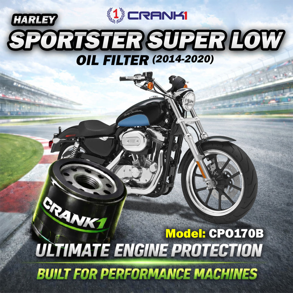 Oil Filter For Harley Davidson Sportster Super Low (2014-2020) - CPO170B - CRANK1