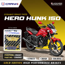Load image into Gallery viewer, Ceramic Brake Pad For Hero Hunk 150CC - Front - CRM063 - 1 Set - CRANK1