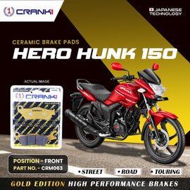 Ceramic Brake Pad For Hero Hunk 150CC - Front - CRM063 - 1 Set - CRANK1