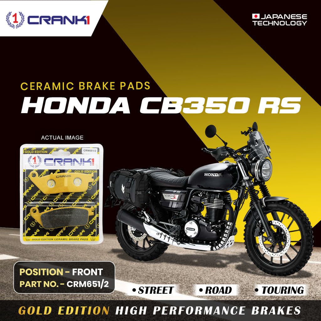 Ceramic Brake Pad For Honda CB350 RS - Front - CRM651/2 - 1 Set - Crank1