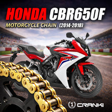 Load image into Gallery viewer, Chain For Honda CBR650F (2014-2018) - 520 Pitch x 118 Links Gold (ZVMX) - CRANK1