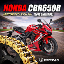 Load image into Gallery viewer, Chain For Honda CBR650R (2019 Onwards) - 525 Pitch x 118 Links Gold (ZVMX) - CRANK1