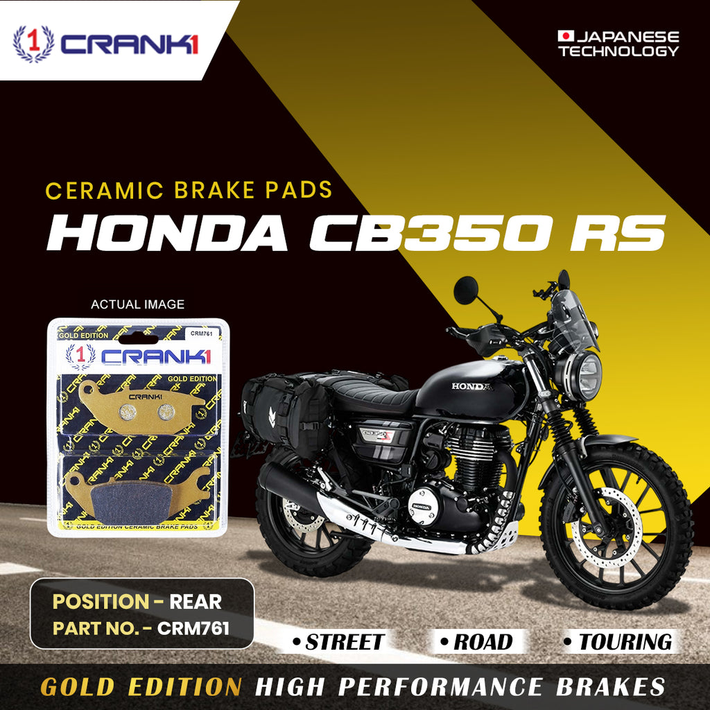 Ceramic Brake Pad For Honda CB350 RS - Rear - CRM761 - 1 Set - CRANK1