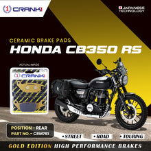 Load image into Gallery viewer, Ceramic Brake Pad For Honda CB350 RS - Rear - CRM761 - 1 Set - CRANK1