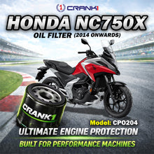 Load image into Gallery viewer, Oil Filter For Honda NC750X (2014 Onwards) - CPO204 - CRANK1